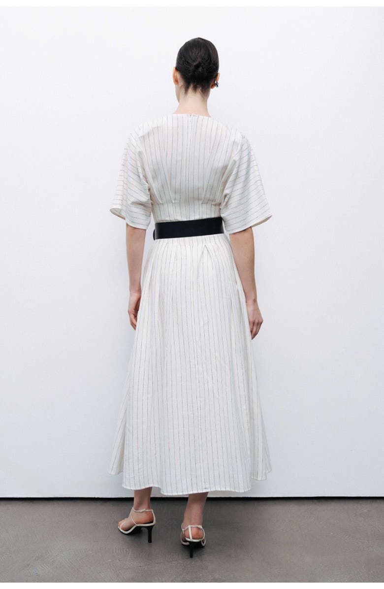 Nocturne Belted Midi Dress, Alternate, color, 