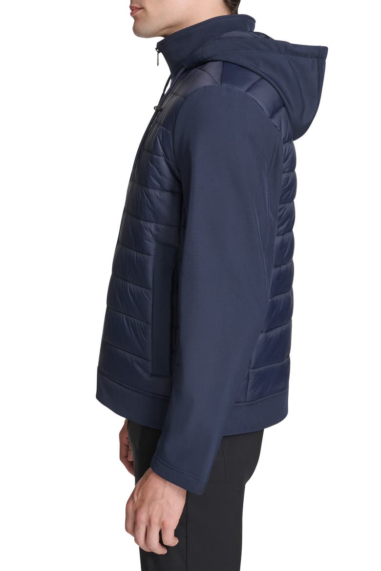 Quilted Zip-Up Jacket, Alternate, color, NAVY