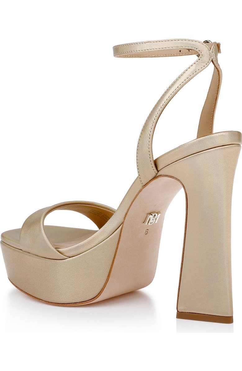 Badgley Mischka Collection Caia Ankle Strap Platform Sandal, Alternate, color, Gold/ Iridescent
