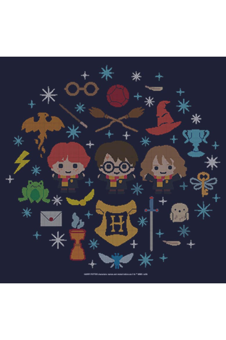 Women's Chibi Friends Short Sleeve Graphic T-Shirt, Alternate, color, Navy Blue