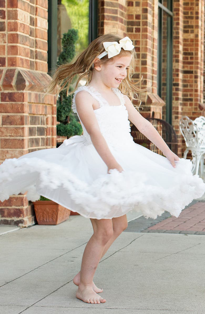 RuffleButts Raspberry Pettidress & Bow Head Wrap Set, Alternate, color,