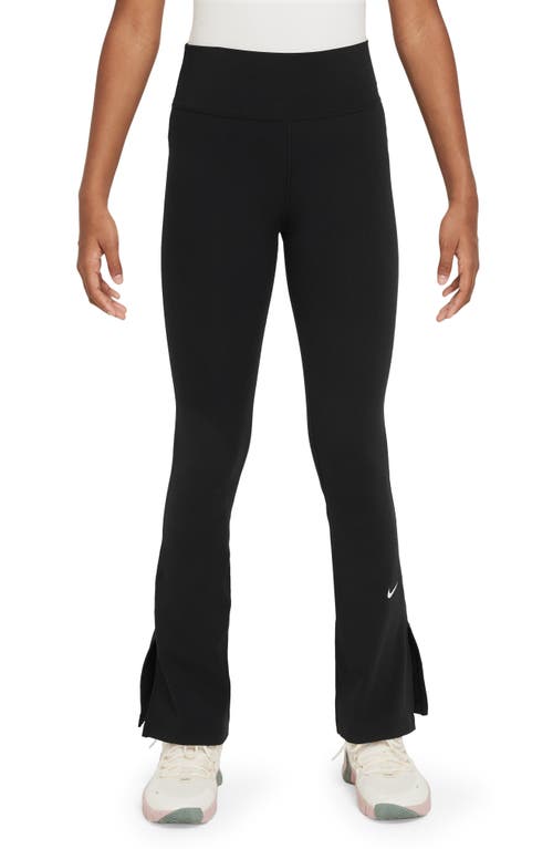 Nike Kids'  One Dri-fit Flare Leggings In Black