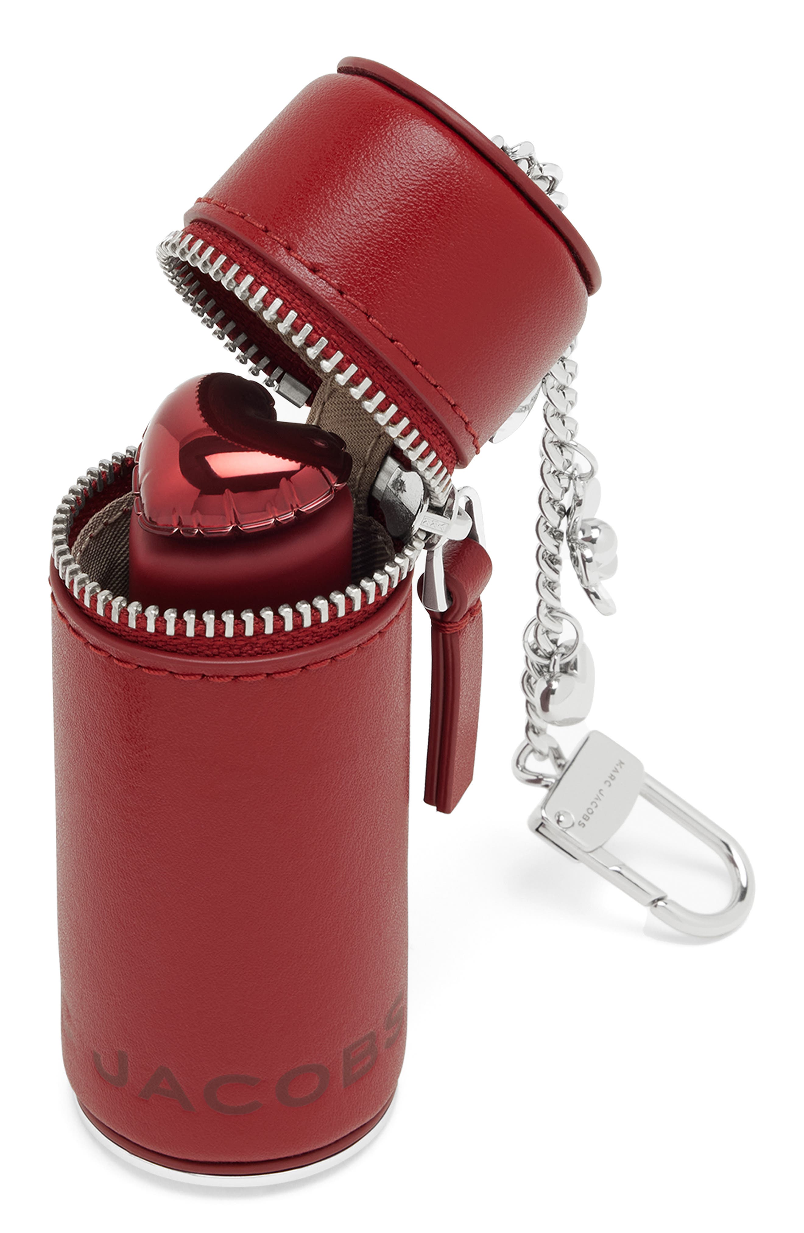 The Lipstick Case Bag Charm, Alternate, color, CRIMSON
