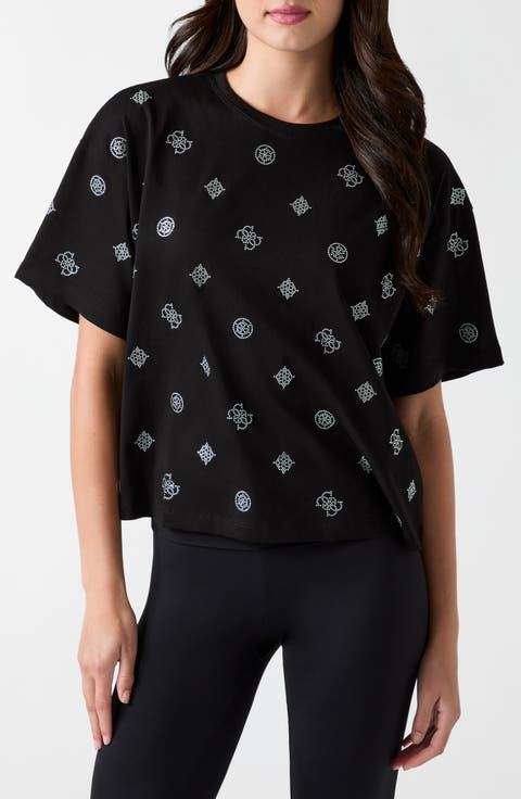Amalia Rhinestone Logo T-Shirt