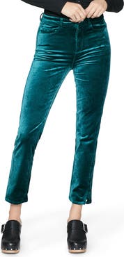 PAIGE Cindy Side Slit Velvet Pants