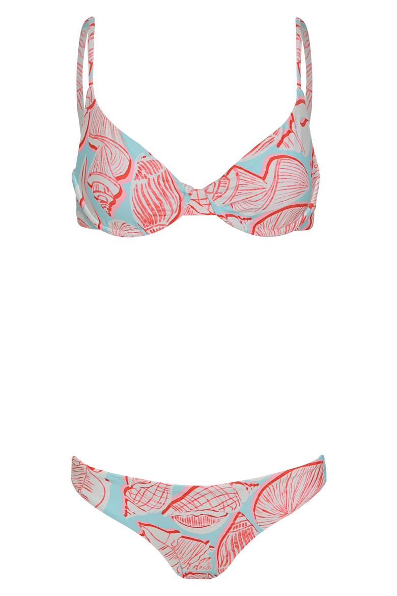 Australian Reef Dainty Reversible Underwire Bikini Top, Alternate, color, LT/ PASTEL BLUE