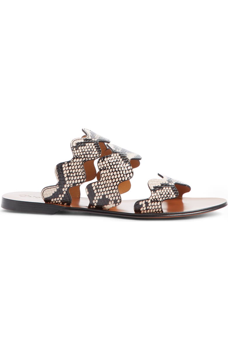 Chloé Lauren Scalloped Slide Sandal, Alternate, color,