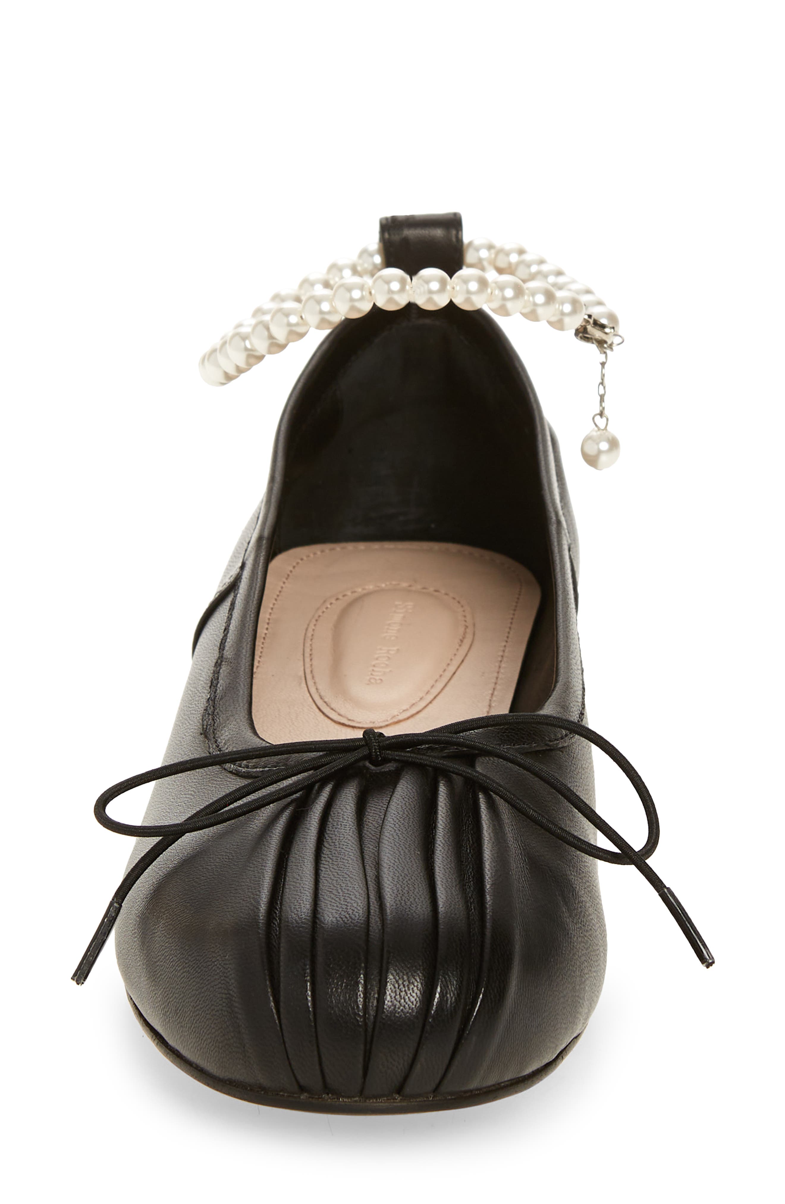 Simone Rocha Pleated Ballerina Flats, Alternate, color, 