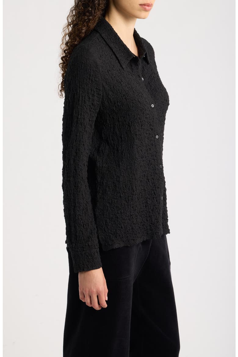 Crinkle Shirt, Alternate, color, BLACK