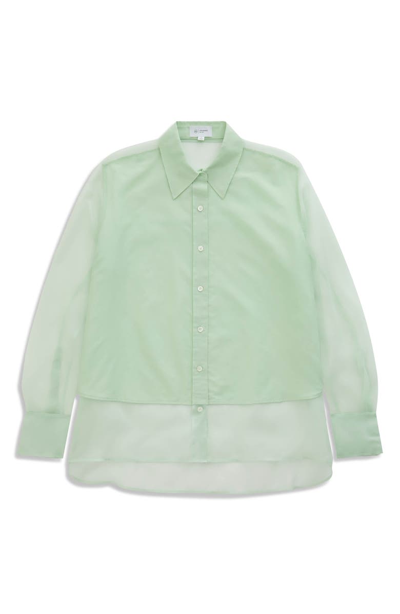 AG Sawtelle Oversize Silk & Cotton Button-Up Shirt, Alternate, color, Summer Vine