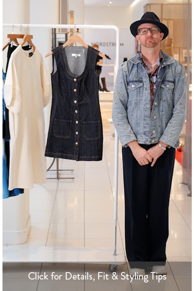 The Patch Pocket Sleeveless Denim Minidress video