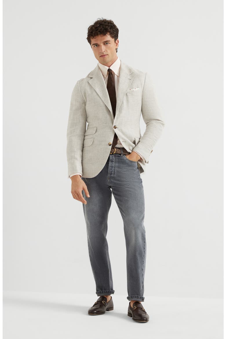 Striped poplin shirt, Alternate, color, Melon