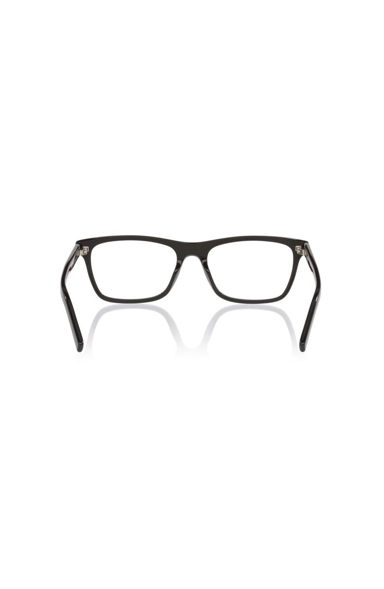 Saint Laurent 56mm Rectangle optical glasses, Alternate, color, Black