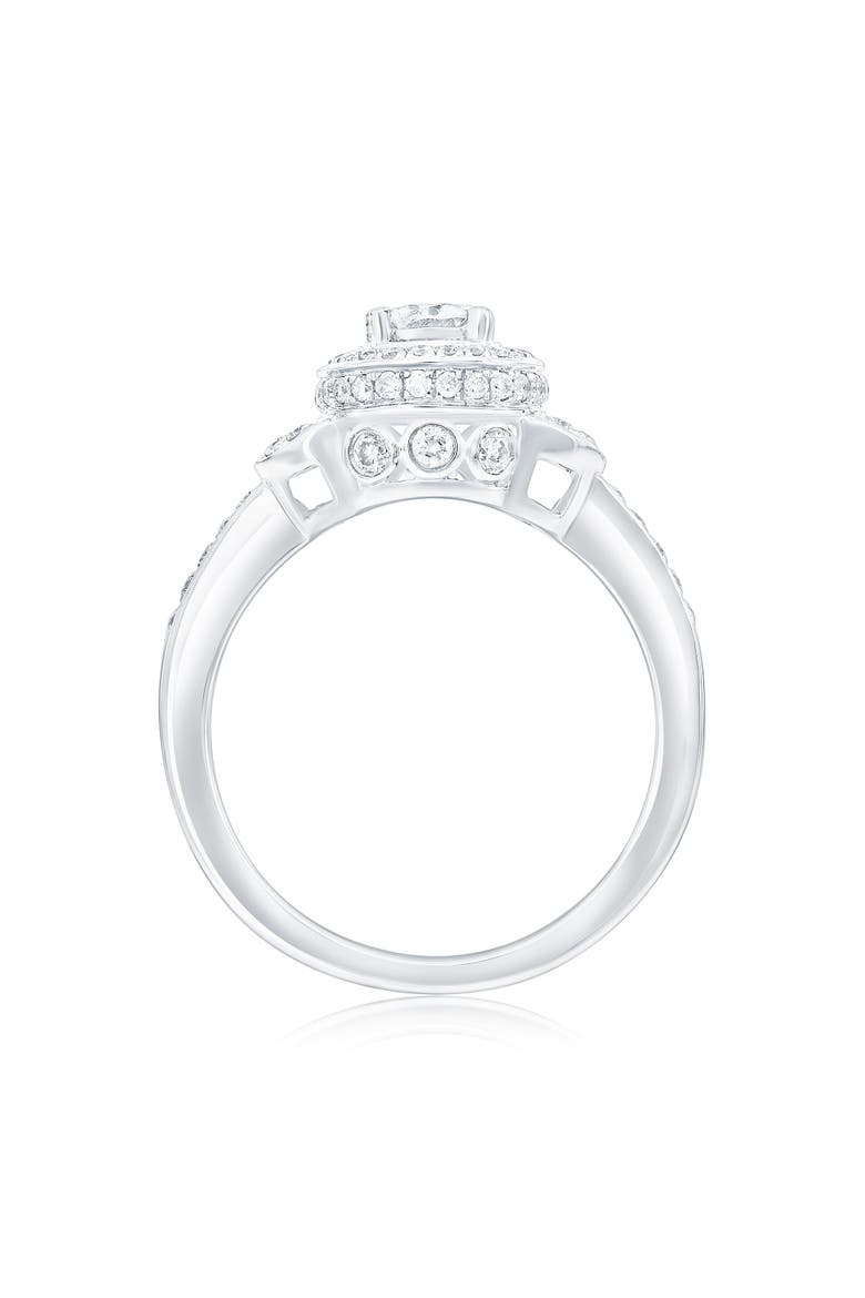 14K White Gold 0.34ct White Diamond & 0.43cttw Diamond Ring, Alternate, color, White Gold