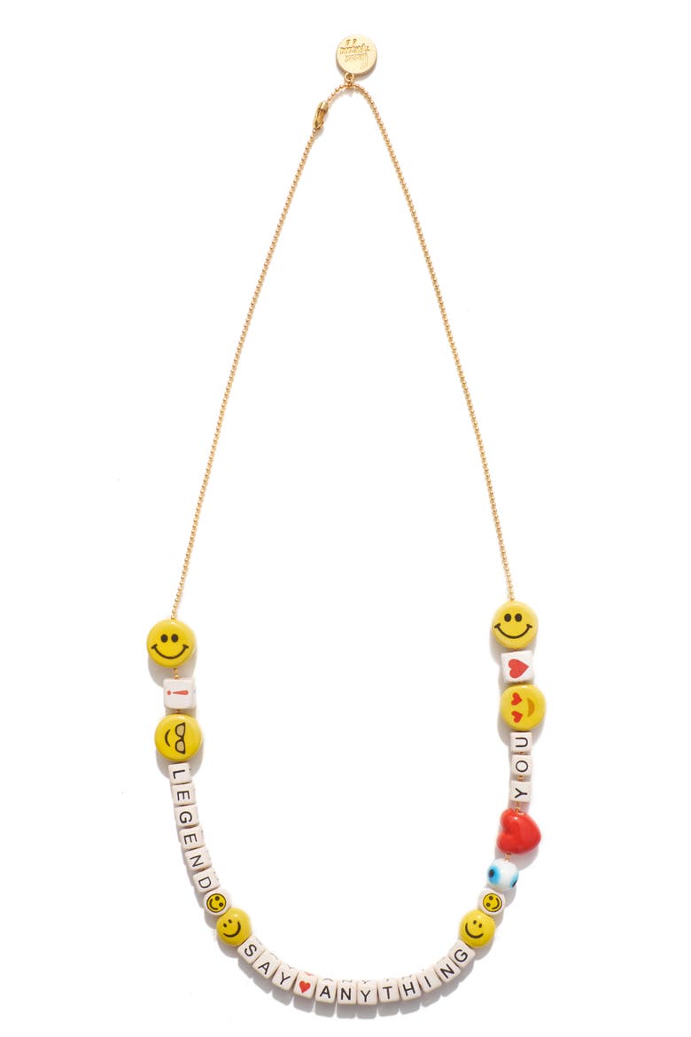 Say Anything DIY Necklace Kit, Main, color, GOLD/ MULTI