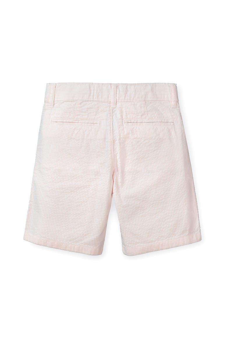 Boys' Organic Seersucker Short, Kids, Alternate, color, Classic Pink Seersucker