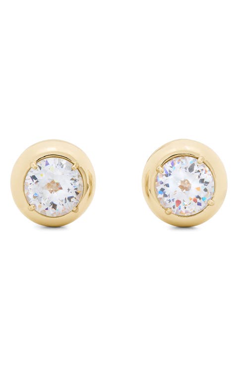Bold Brilliance Cubic Zirconia Huggie Hoop Earrings