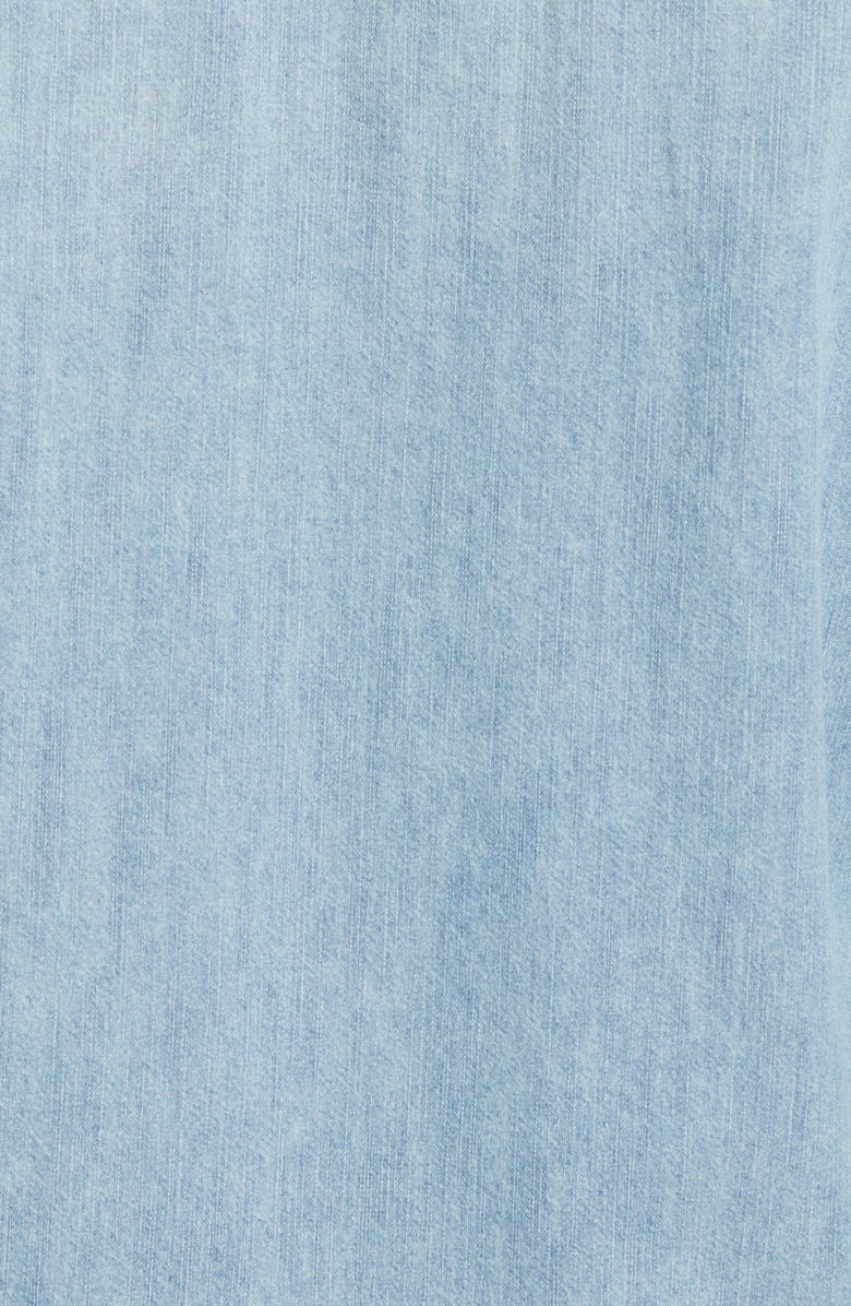 Billy Reid Distressed Denim Slim Fit Western Shirt, Alternate, color, Denim Wash