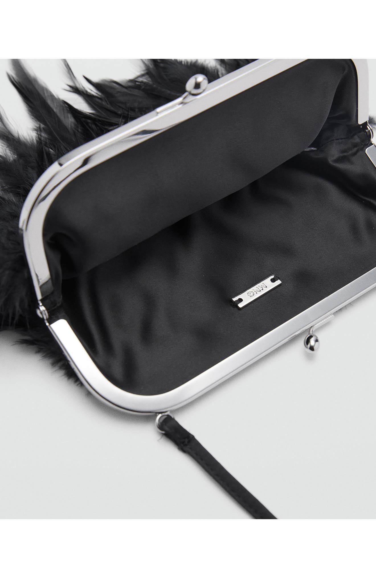 MANGO Feather Frame Handbag, Alternate, color, 