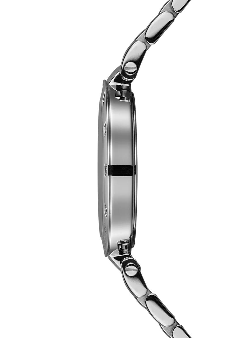 Bijou Diamond Bracelet Watch, 33mm, Alternate, color, SILVER/BLACK