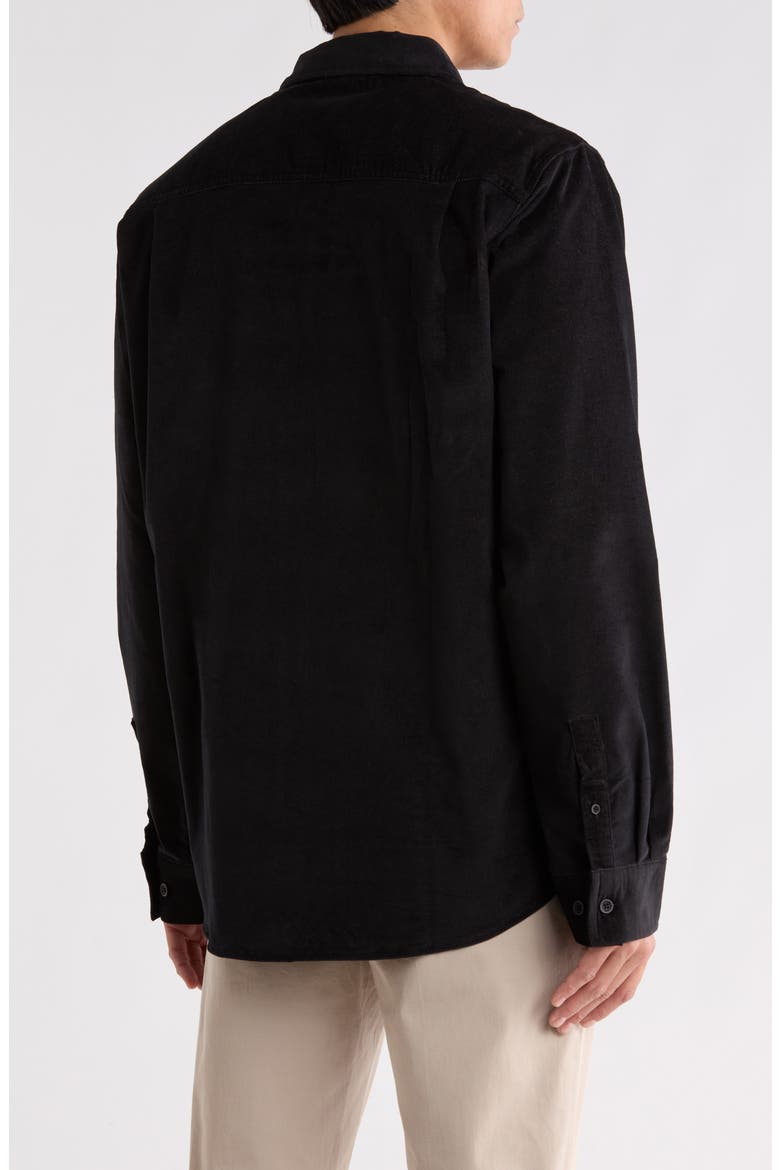 Long Sleeve Stretch Corduroy Shirt, Alternate, color, MOONLESS NIGHT