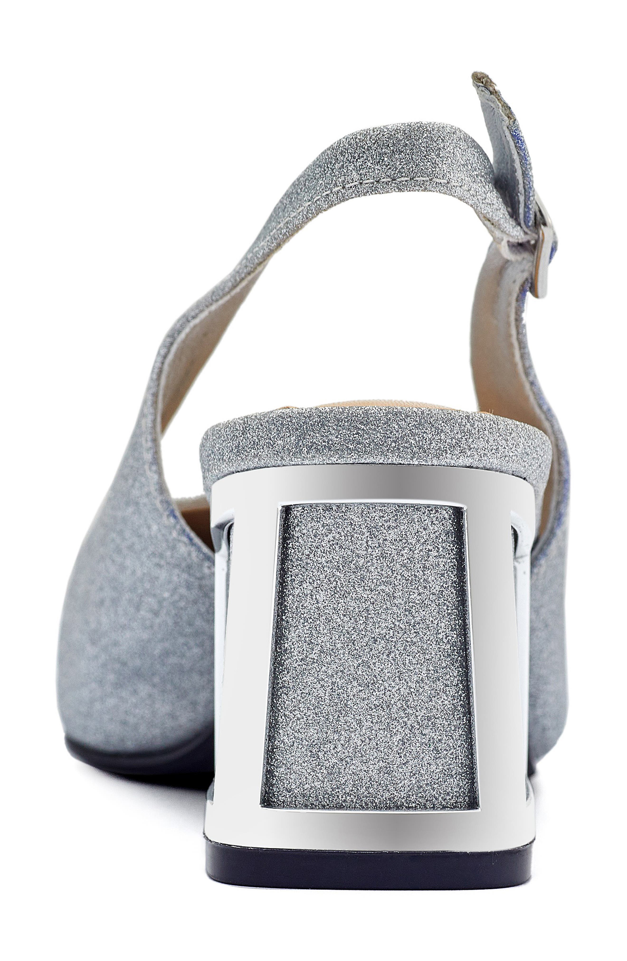 Boca Slingback Pump, Alternate, color, SILVER