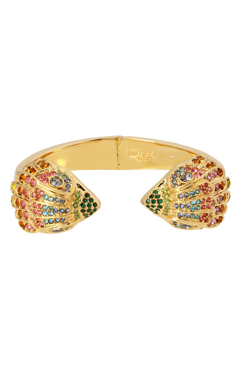 Kurt Geiger London Rainbow Crystal Eagle Hinged Bangle, Main, color,