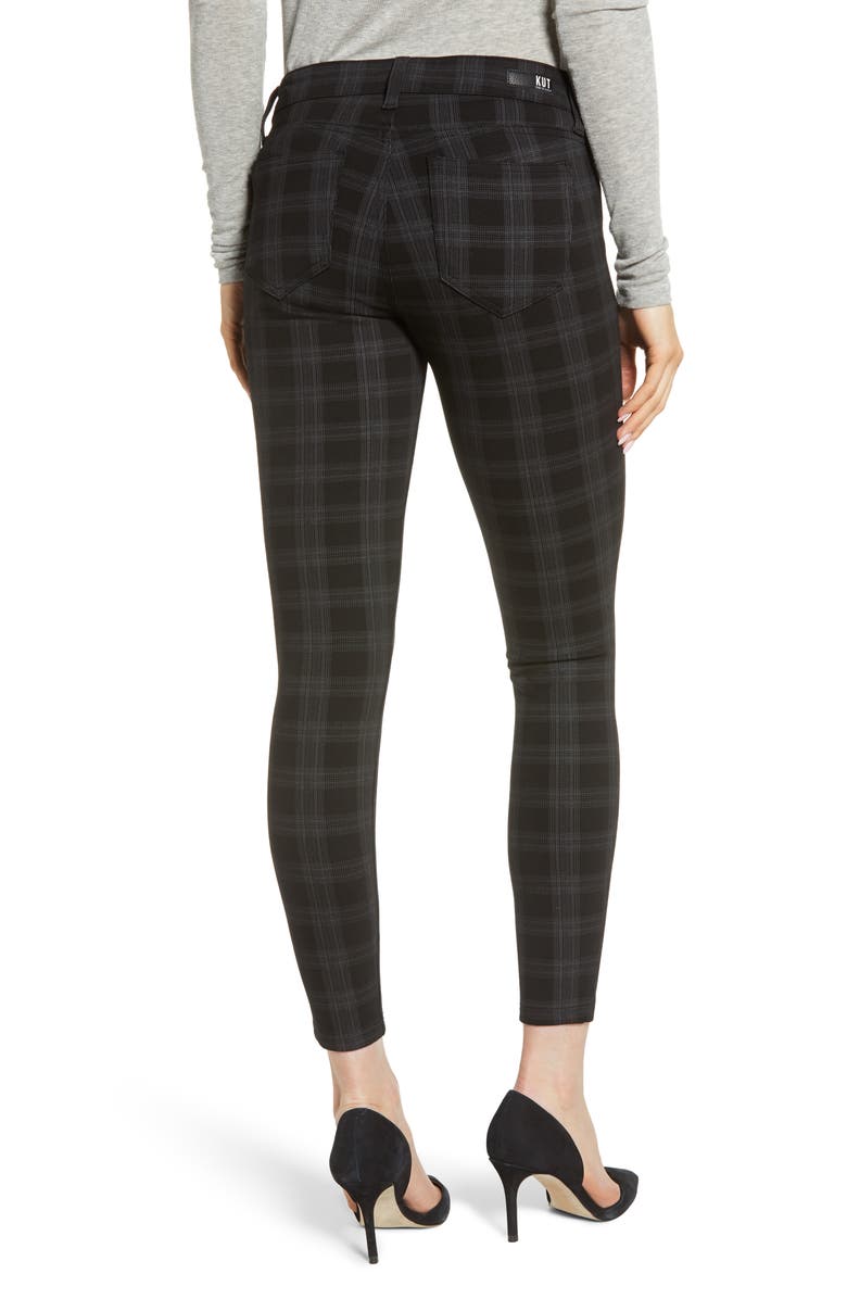 KUT from the Kloth Plaid Skinny Ponte Pants, Alternate, color, 
