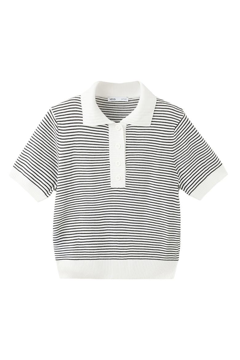 Stripe Polo Sweater, Main, color, ECRU