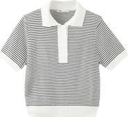 MANGO Stripe Polo Sweater