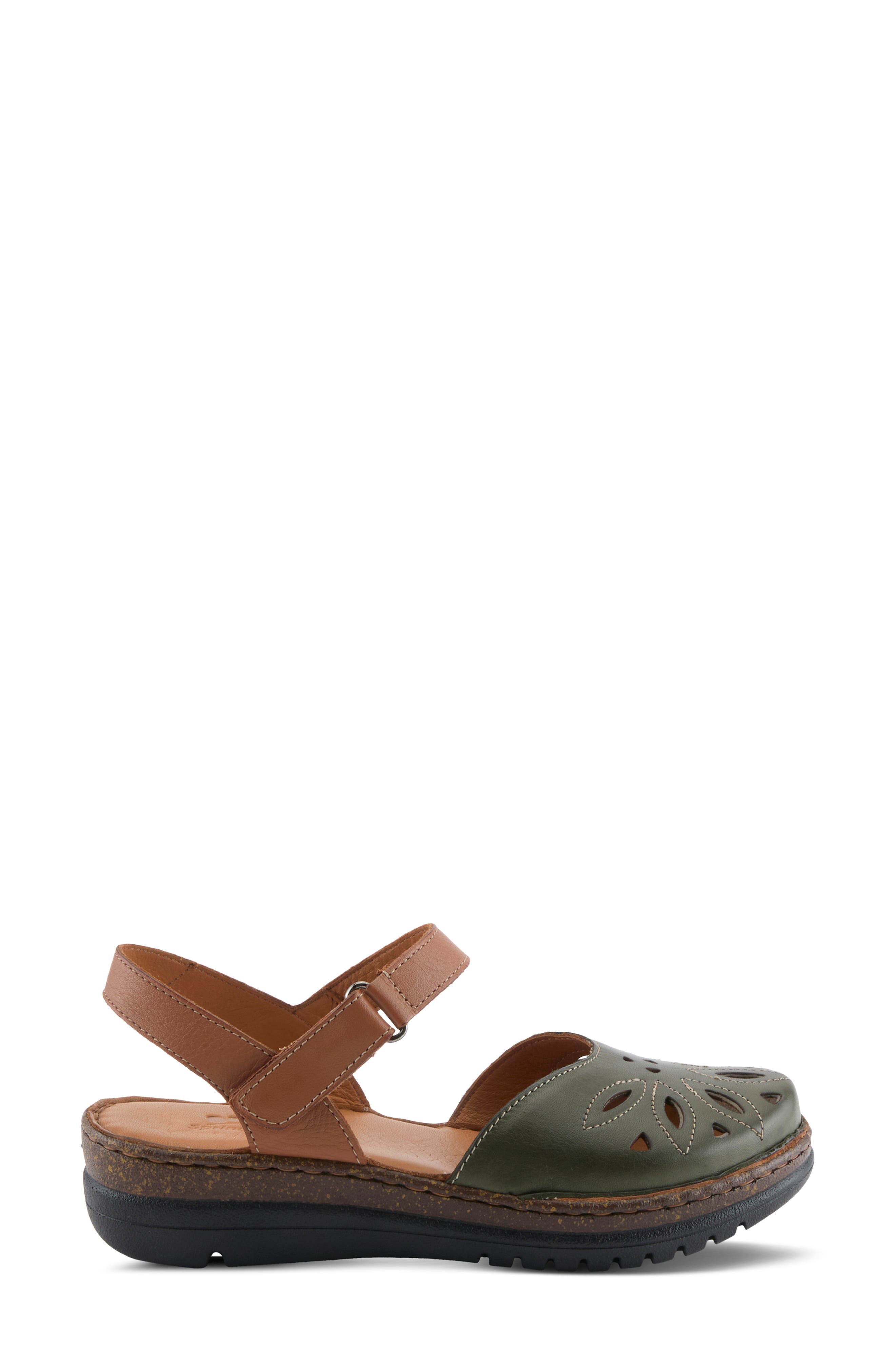 Azmira Ankle Strap Clog, Alternate, color, OLIVE MULTI