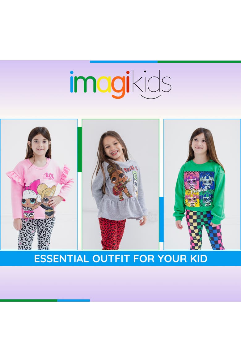 2-Piece Fleece Sweatshirt and Leggings Set, Alternate, color, Grey Fierce Bhaddie