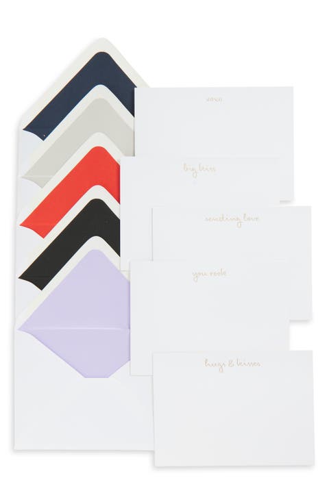 Set of 10 Note Cards 
Envelopes