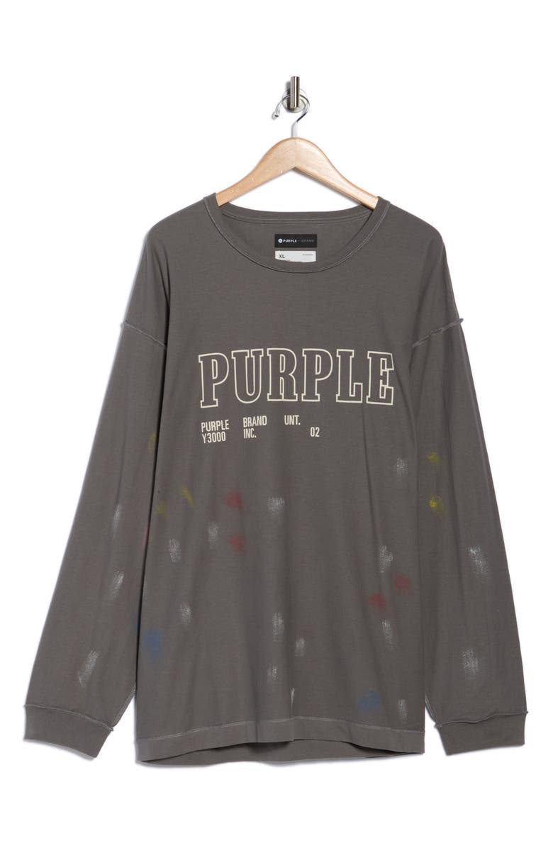 PURPLE BRAND Paint Splatter Logo T-Shirt, Alternate, color, 