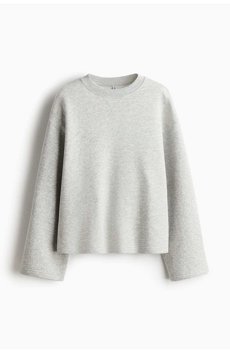 H&M Oversized Sweatshirt, Main, color, Light Gray Melange