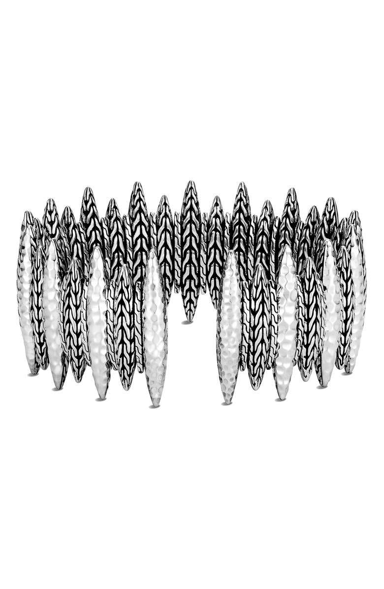 John Hardy Classic Chain Hammered Spear Large Flex Cuff, Alternate, color, 