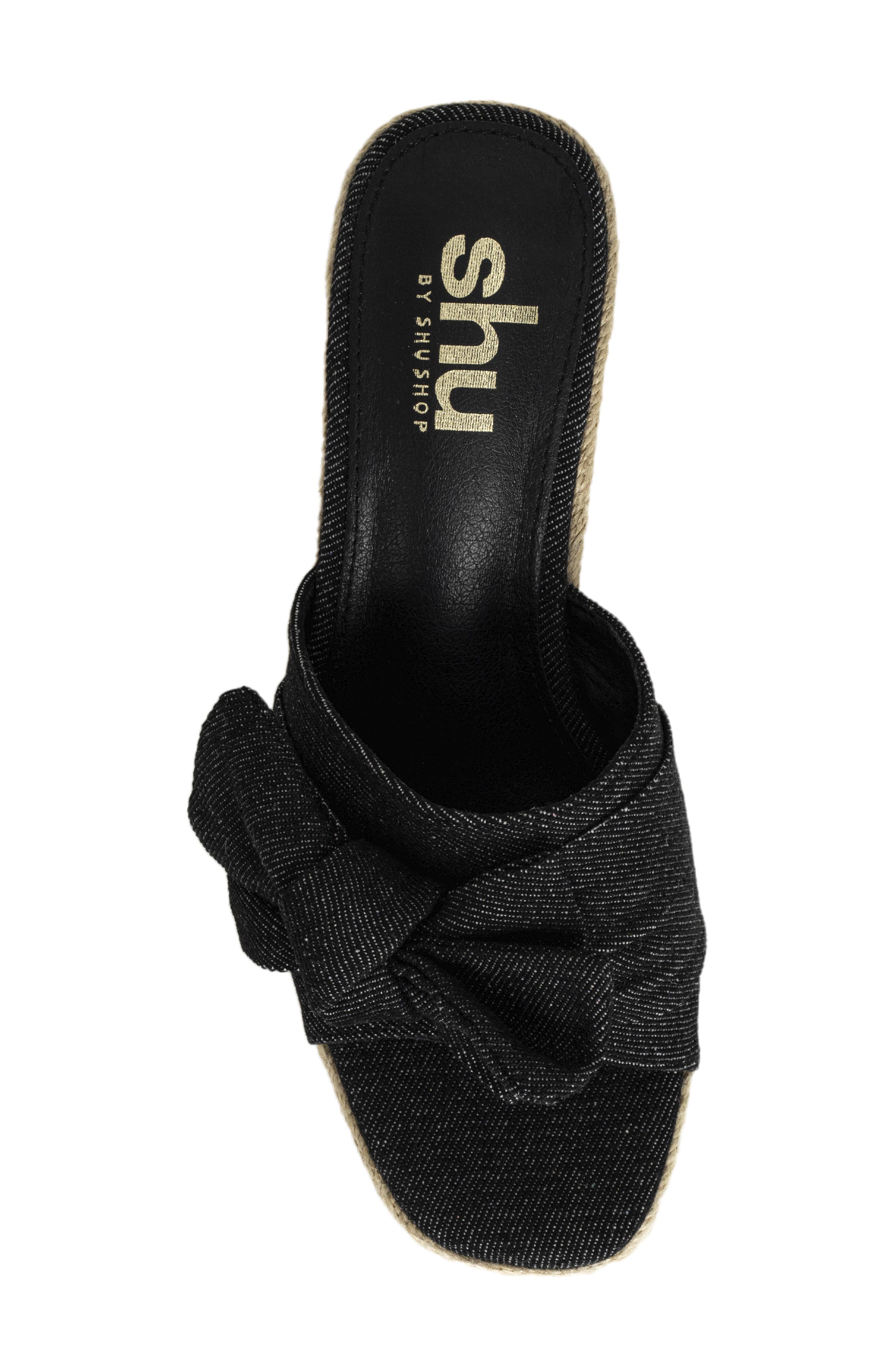 SHUSHOP Ingrid Platform Espadrille Slide Sandal, Alternate, color, Black