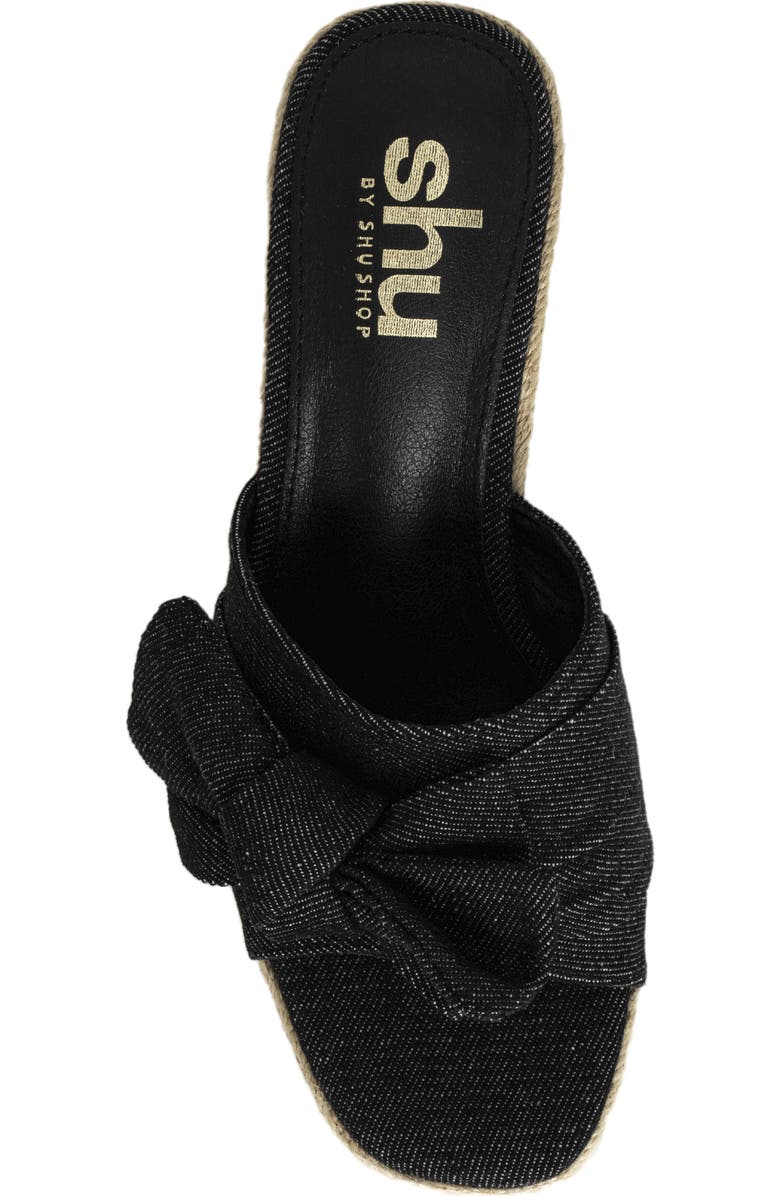 SHUSHOP Ingrid Platform Espadrille Slide Sandal, Alternate, color, Black