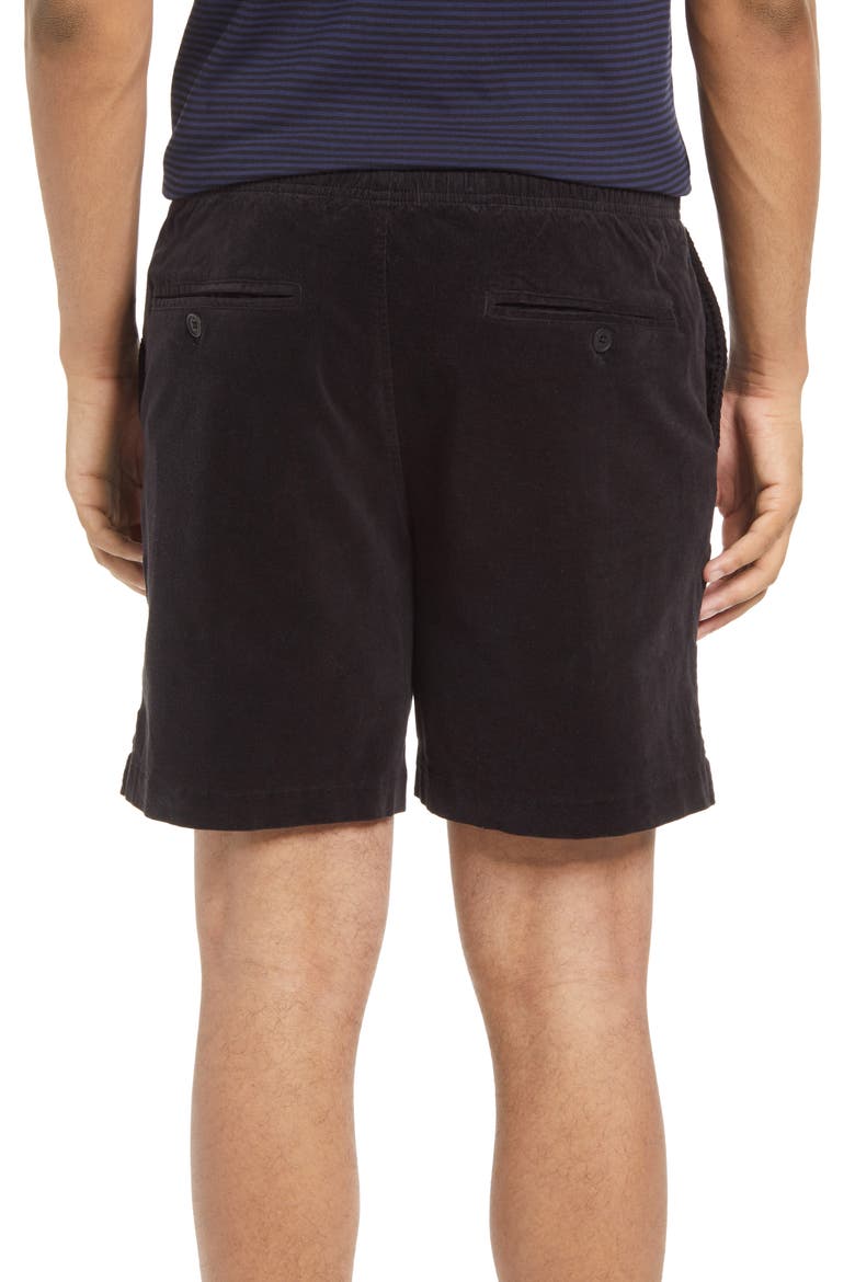 Stretch Corduroy Shorts, Alternate, color, BLACK