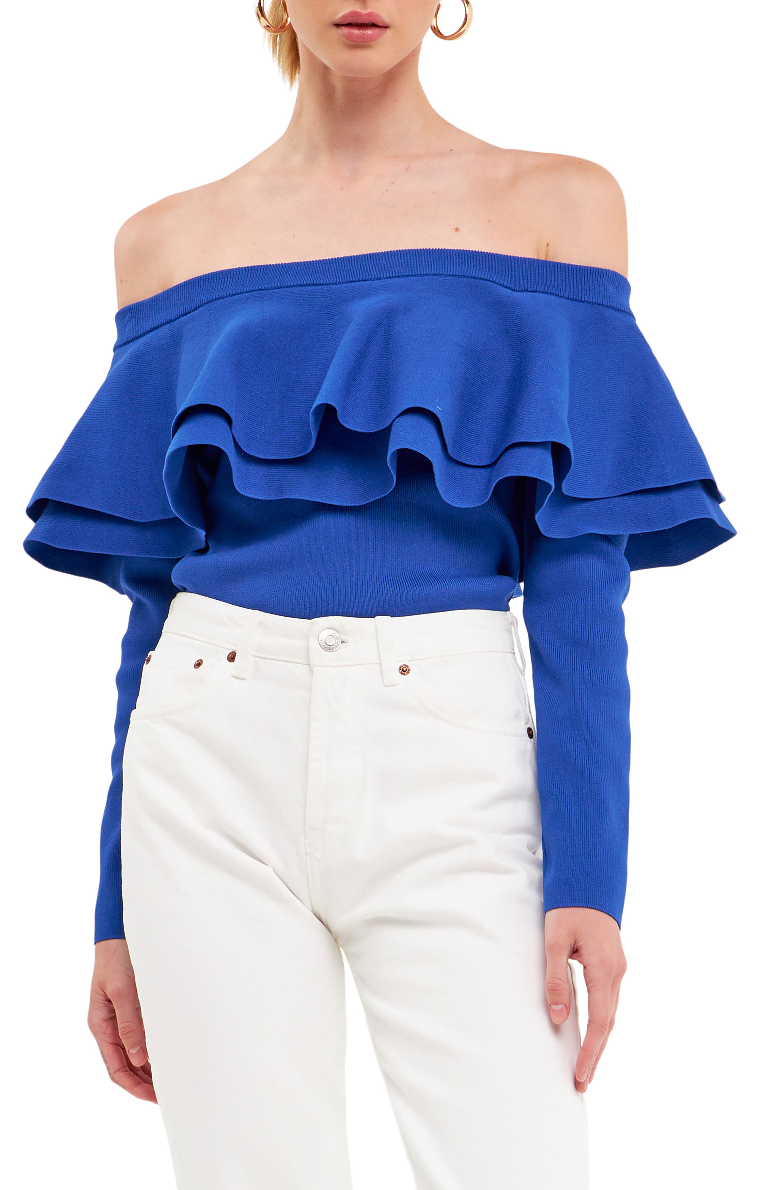 Off the Shoulder Knit Top