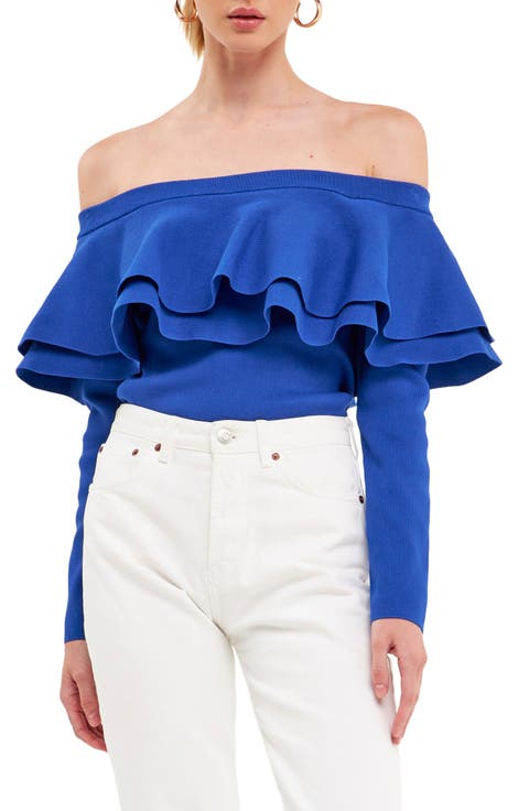 Off the Shoulder Knit Top