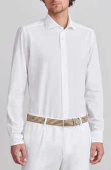 Emanuel Berg Textured Sartorial Stretch Cotton Dress Shirt