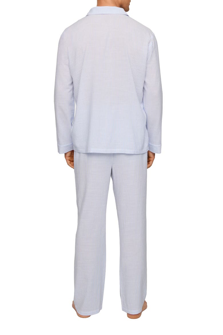 Nautico Stripe Pajamas, Alternate, color, WHITE/CORNFLOWER BLUE