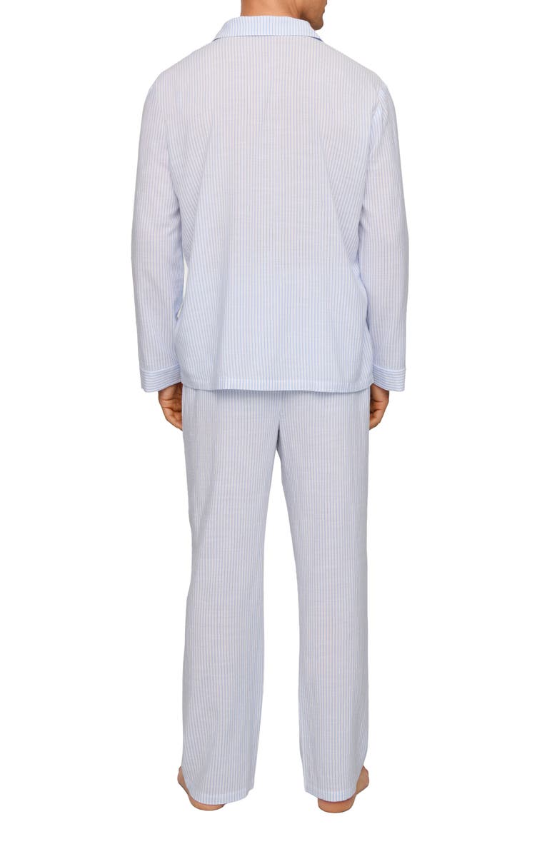 Eberjey Nautico Stripe Pajamas, Alternate, color, White/Cornflower Blue