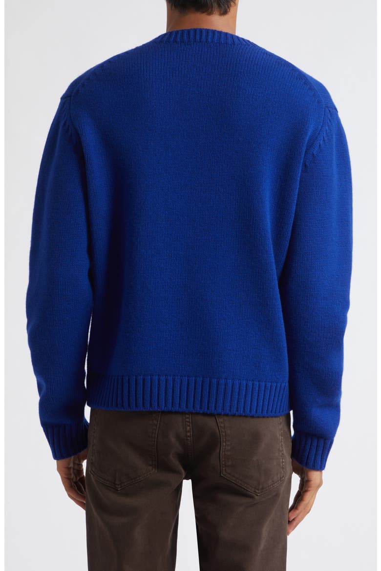 Virgin Wool & Cashmere Crewneck Sweater, Alternate, color, UBV ROYAL BLUE