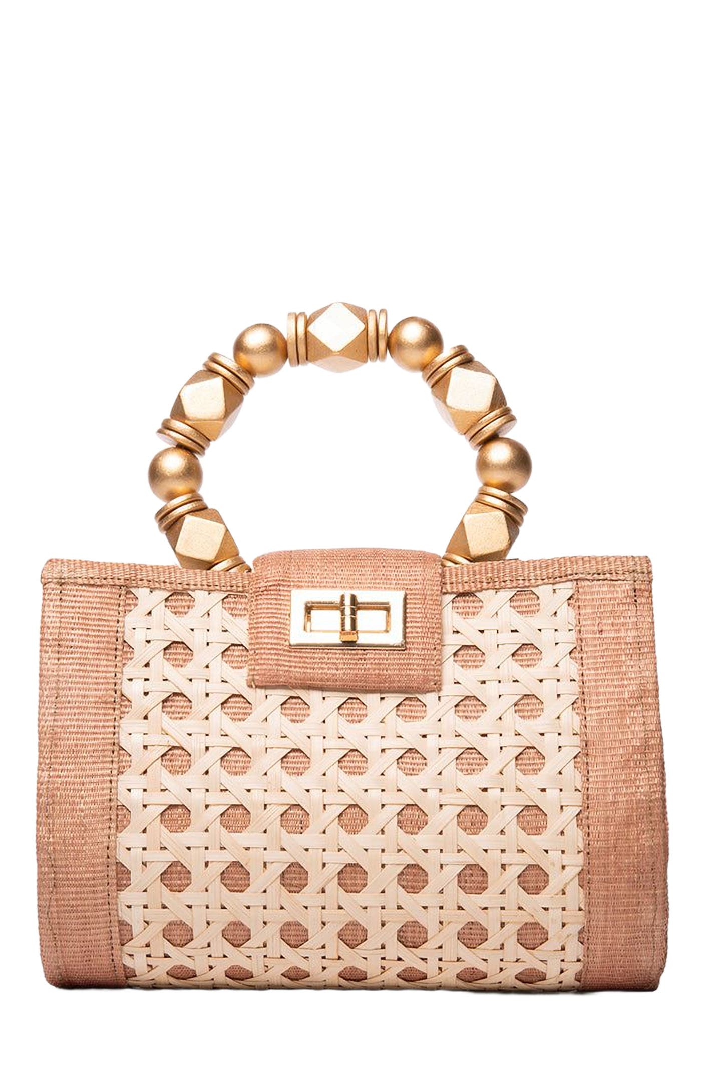 Soli & Sun THE MILA Rattan Woven Handbag, Main, color, 