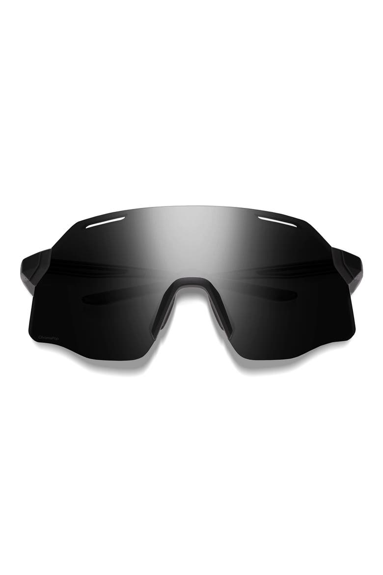 Vert 139mm ChromaPop™ Polarized Shield Sunglasses, Main, color, MATTE BLACK / CHROMAPOP BLACK