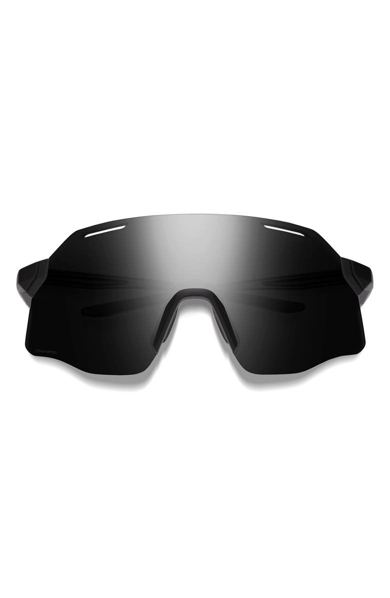 Smith Vert 139mm ChromaPop<sup>™</sup> Polarized Shield Sunglasses, Main, color, Matte Black / Chromapop Black