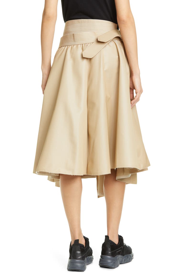 Double Belted Utility Midi Skirt, Alternate, color, BEIGE