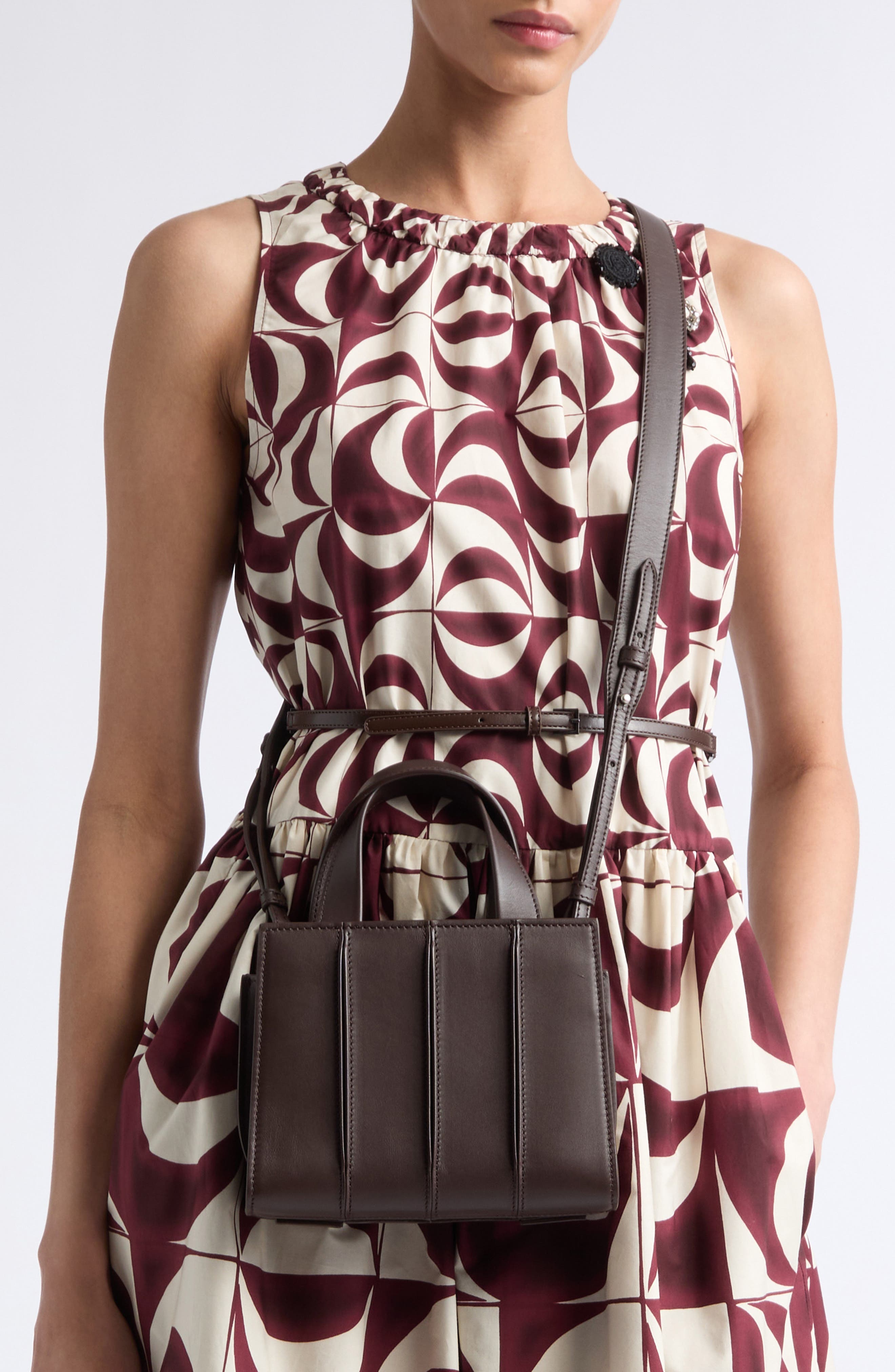 Micro Whitney Crossbody Bag, Alternate, color, DARK BROWN
